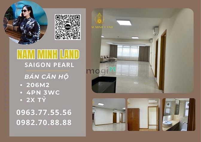 Căn hộ Saigon Pearl 206m² giá 23 tỷ - Đẳng cấp bên sông Sài Gòn!