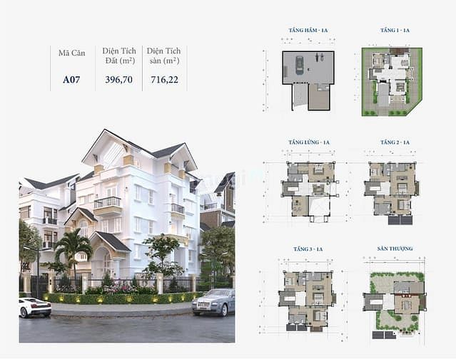 Cho thuê biệt thự Saigon Mystery Villas 688m² giá 60 triệu - Không nội thất