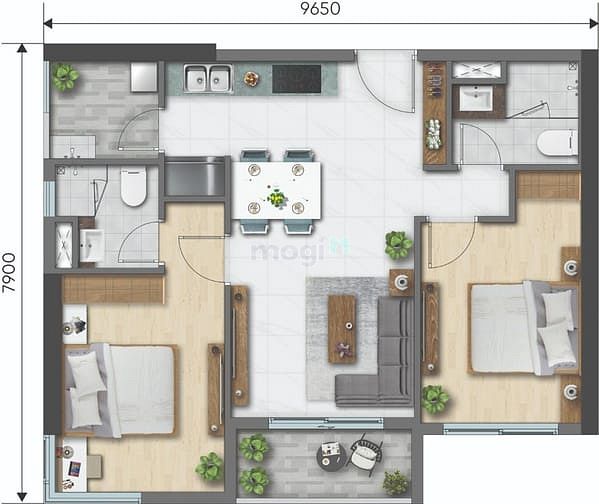 Căn hộ D-Aqua 68m² giá 2.9 tỷ - Cơ hội sở hữu ngay!