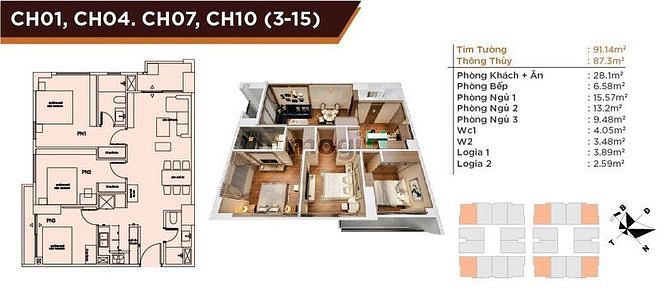 Căn hộ 3PN 87m² giá 4.1 tỷ tại Bồ Đề - Sẵn sàng vào ở!