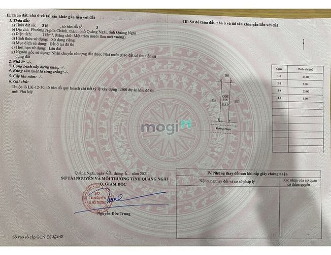 Bán gấp 5 lô đất đẹp đối diện công viên CX - 15, Quảng Ngãi