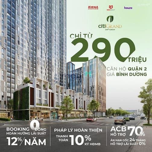 Căn hộ cao cấp Citi Grand Quận 2 - Chỉ từ 2.9 tỷ cho 55m²