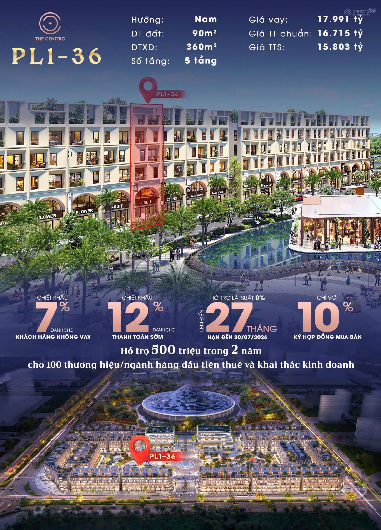 Bán Shophouse kinh doanh 24/7 tại Đường Đỗ Mười, Thủy Nguyên, Hải Phòng - Giá 17,991 tỷ