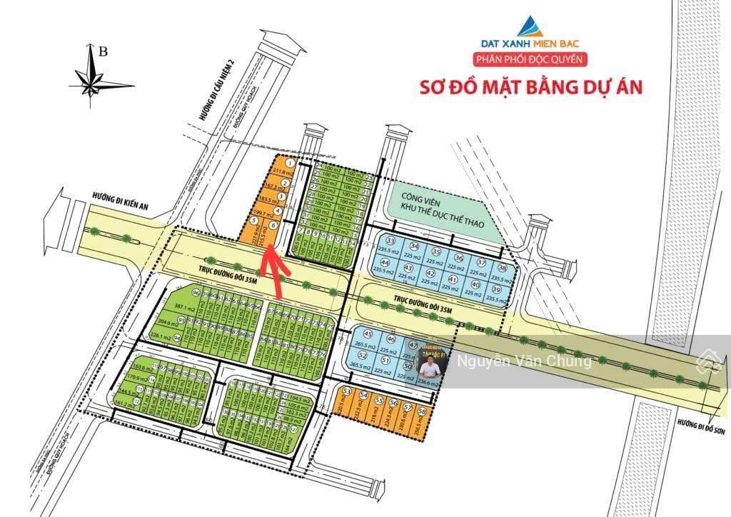 Bán lô góc biệt thự 215m² đường 35m Central Park Đa Phúc - Dương Kinh