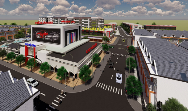 Trung tâm thương mại và Khu dân cư Thương mại thị trấn Mái Dầm