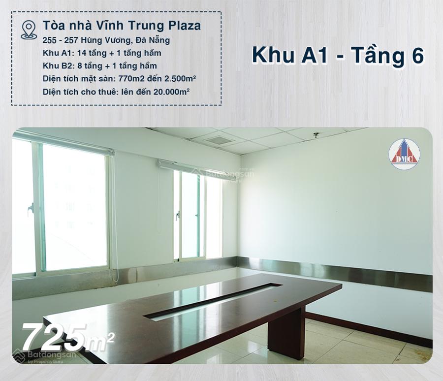 Văn phòng cho thuê Vĩnh Trung Plaza Đà Nẵng 725m² giá 220 triệu - Cơ hội vàng cho doanh nghiệp!