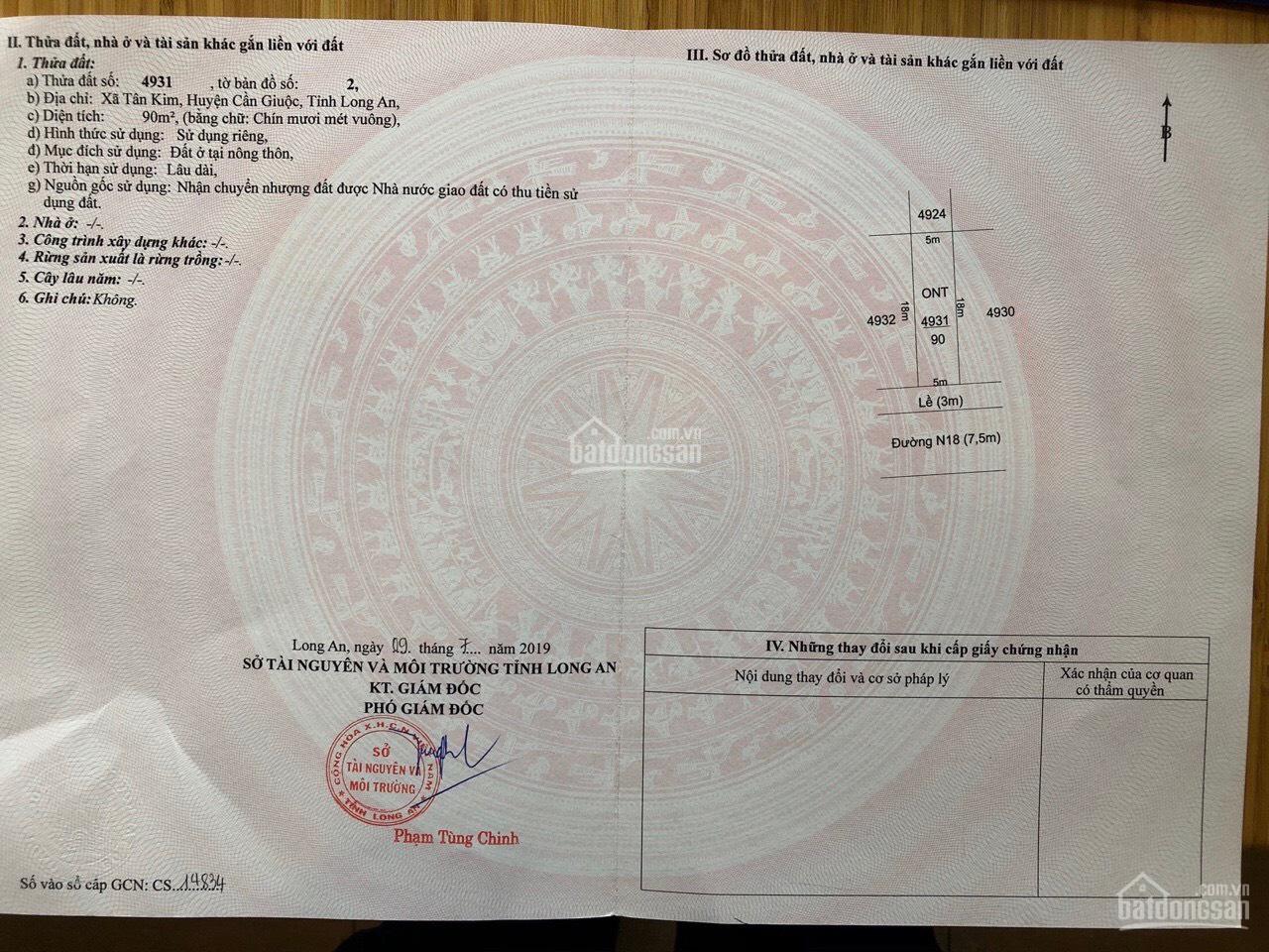 Lô đất 90m² KDC Tân Kim mở rộng giá 2.2 tỷ - Cơ hội đầu tư hấp dẫn!