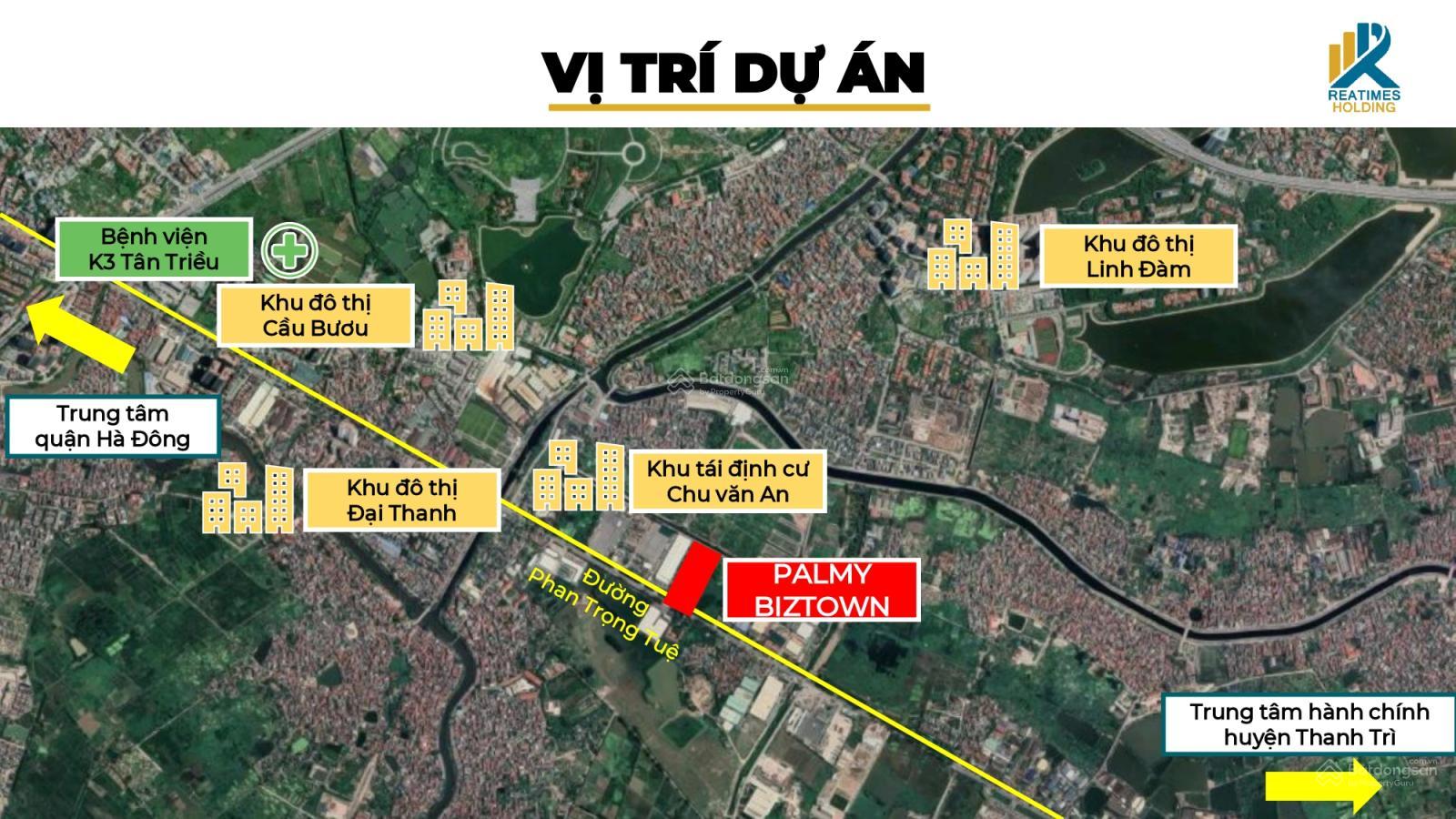 Bán shophouse Palmy Biztown 75m² giá đầu tư - Mặt đường 70