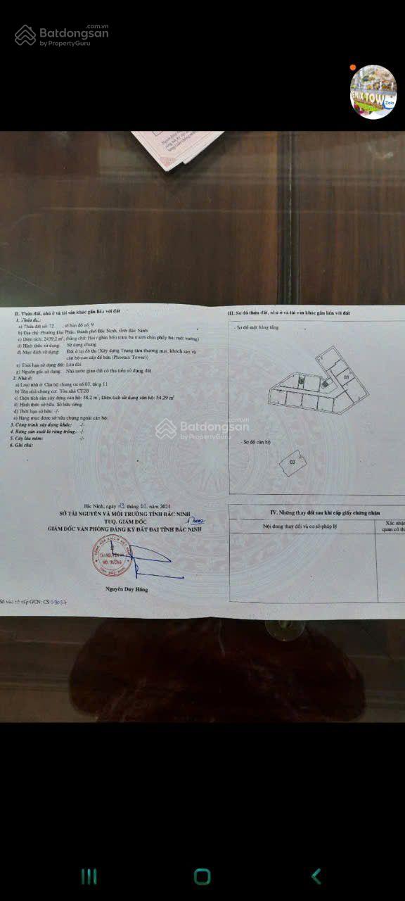 Căn hộ chung cư Phoenix Bắc Ninh 54m² giá 3.4 tỷ - Cơ hội đầu tư hấp dẫn!