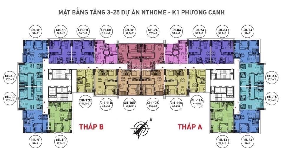 Căn hộ chung cư NT Home 57.3m² giá 3.45 tỷ - Cơ hội vàng không thể bỏ lỡ!