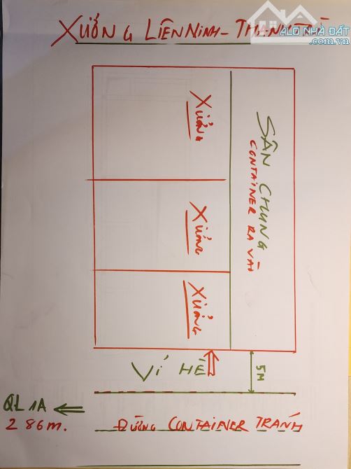 Xưởng cho thuê 1000m² - 90 triệu - Liên Ninh, Thanh Trì