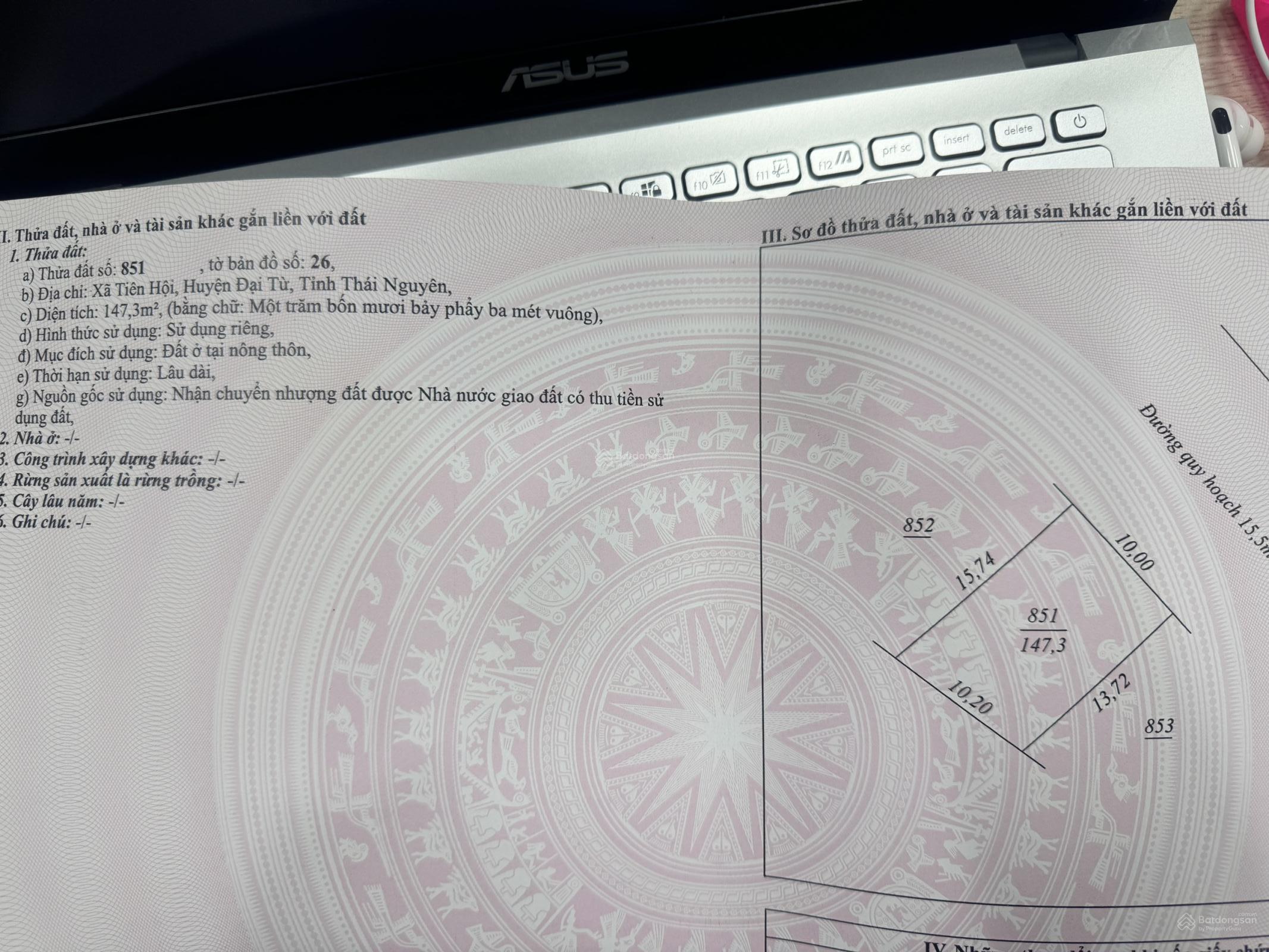 Đất nền dự án Diamond Riverside Thái Nguyên 147,3m² giá 1x triệu/m² - Cơ hội đầu tư hấp dẫn!