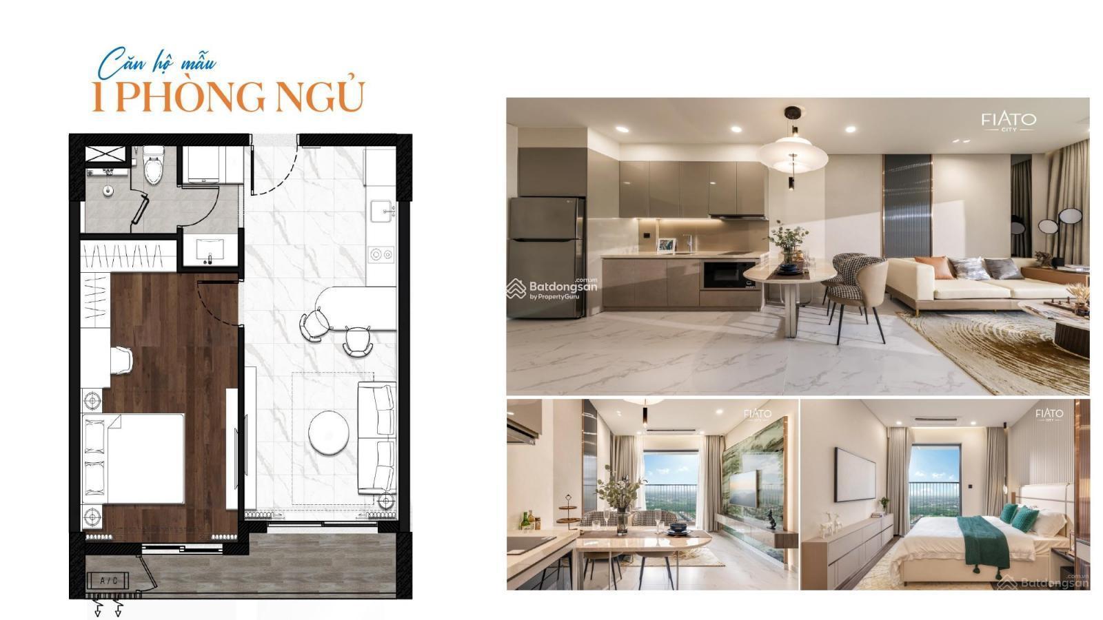 Căn hộ 1PN Fiato Airport City 52.78m² giá 1.97 tỷ - Cơ hội vàng cho bạn!