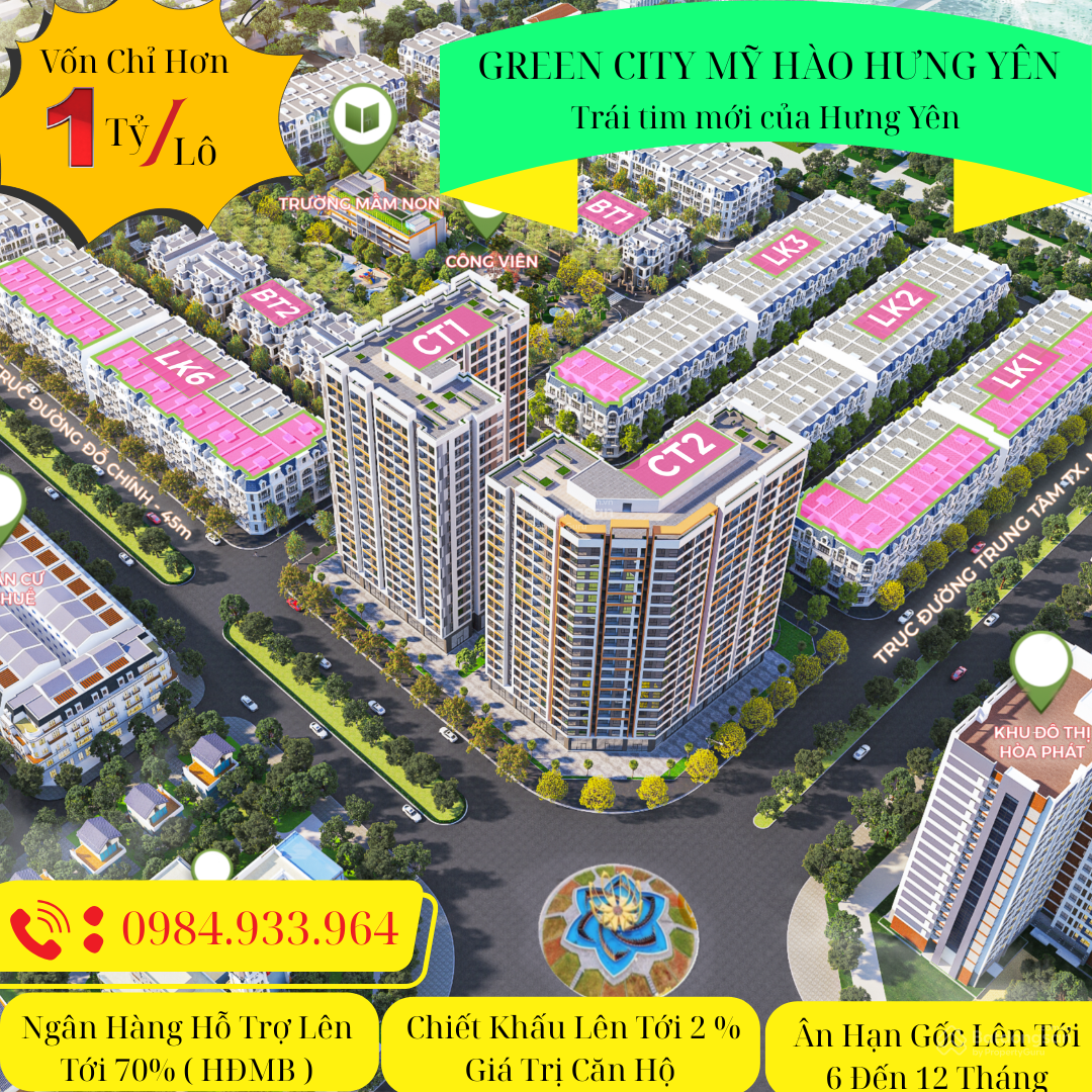 Townhouse 80m² giá 5 tỷ tại Green City Mỹ Hào - Cơ hội vàng cho đầu tư!