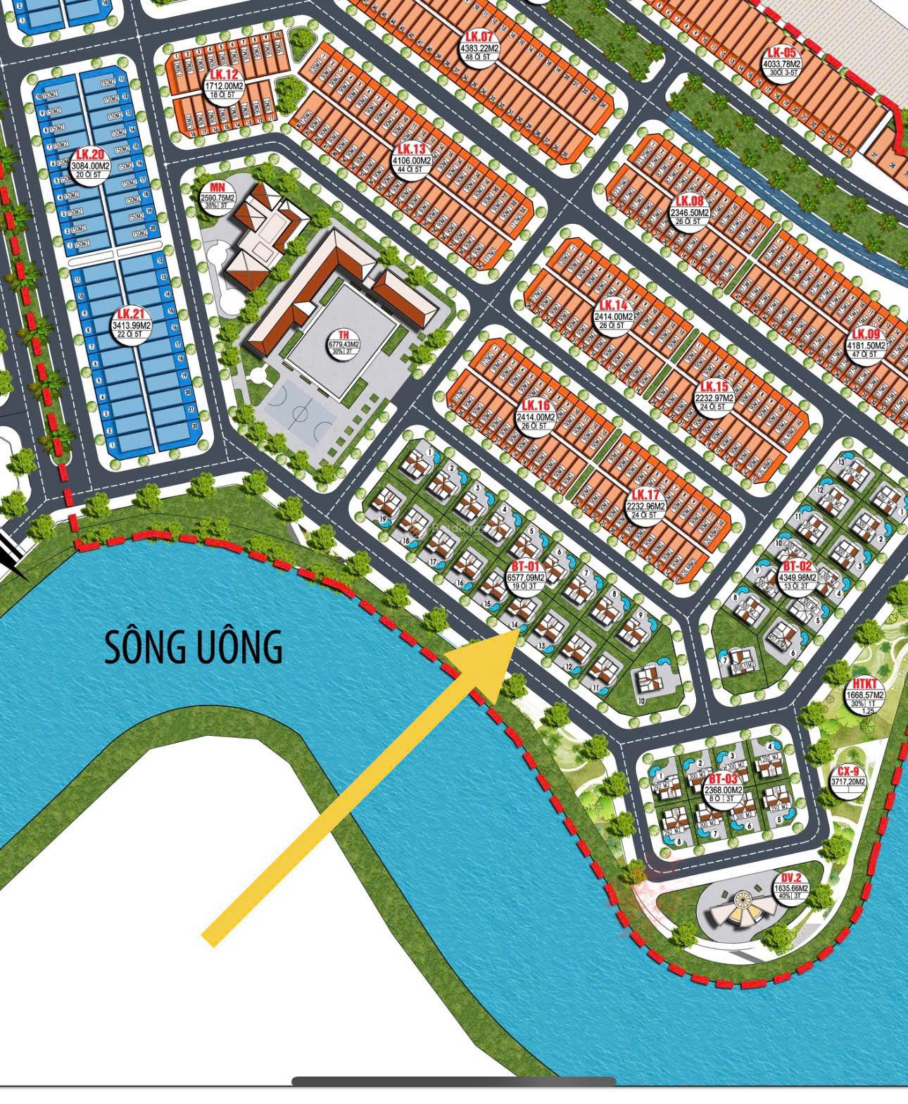 Nền biệt thự 300m² view sông Uông giá chỉ 5.4 tỷ - Cơ hội đầu tư hiếm có!
