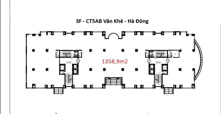 Sàn thương mại 1358,9m² tòa CT5 Văn Khê - Cơ hội đầu tư hấp dẫn!