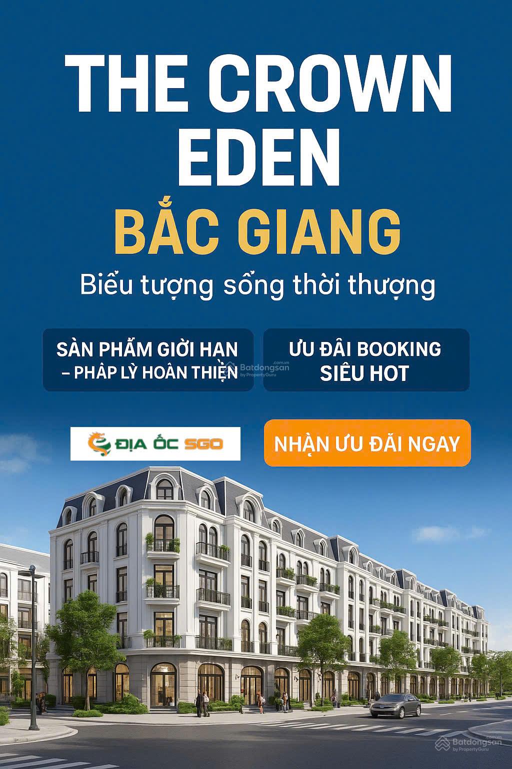 Shophouse The Crown Eden Bắc Giang 150m² giá 17 tỷ - Ưu đãi hấp dẫn!