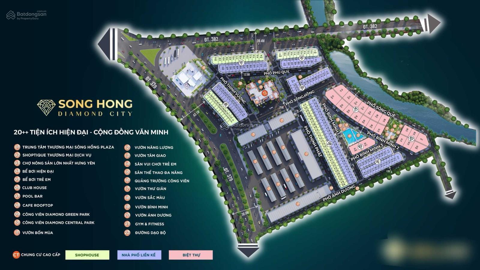 Shophouse Sông Hồng Diamond City 90m² giá thỏa thuận - Cơ hội đầu tư hấp dẫn!