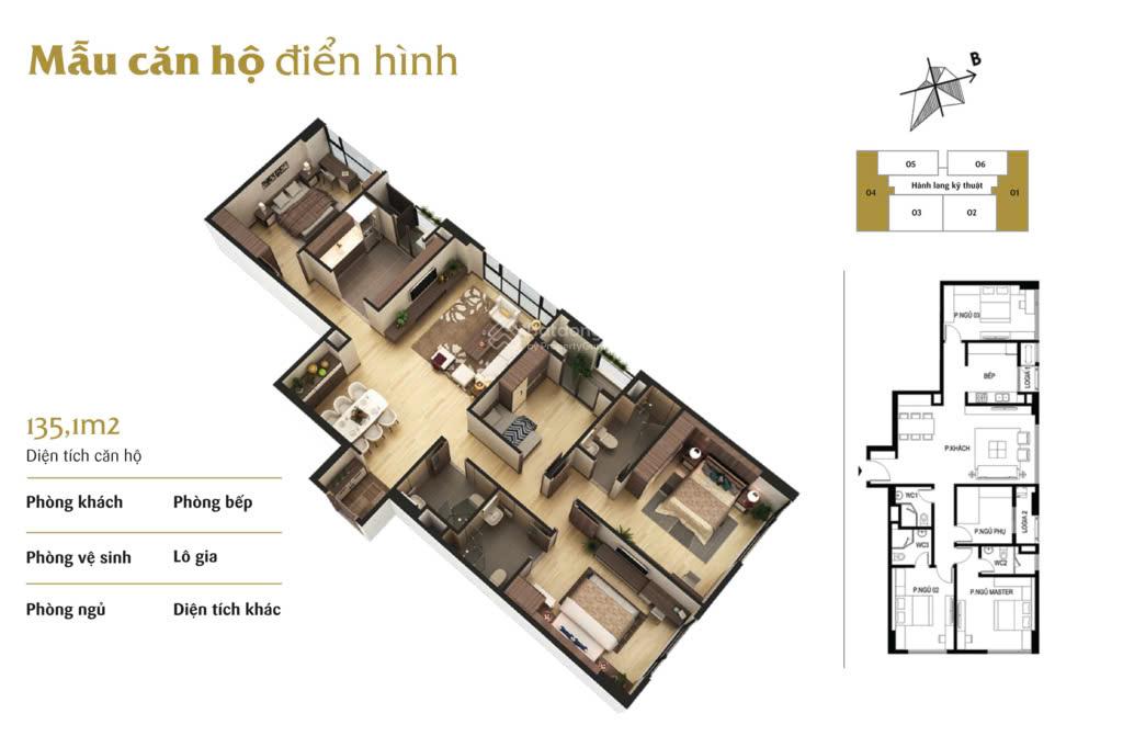 Căn hộ 100m² 3PN Chung cư Terra Hào Nam giá 13 tỷ - Sẵn sàng vào ở!