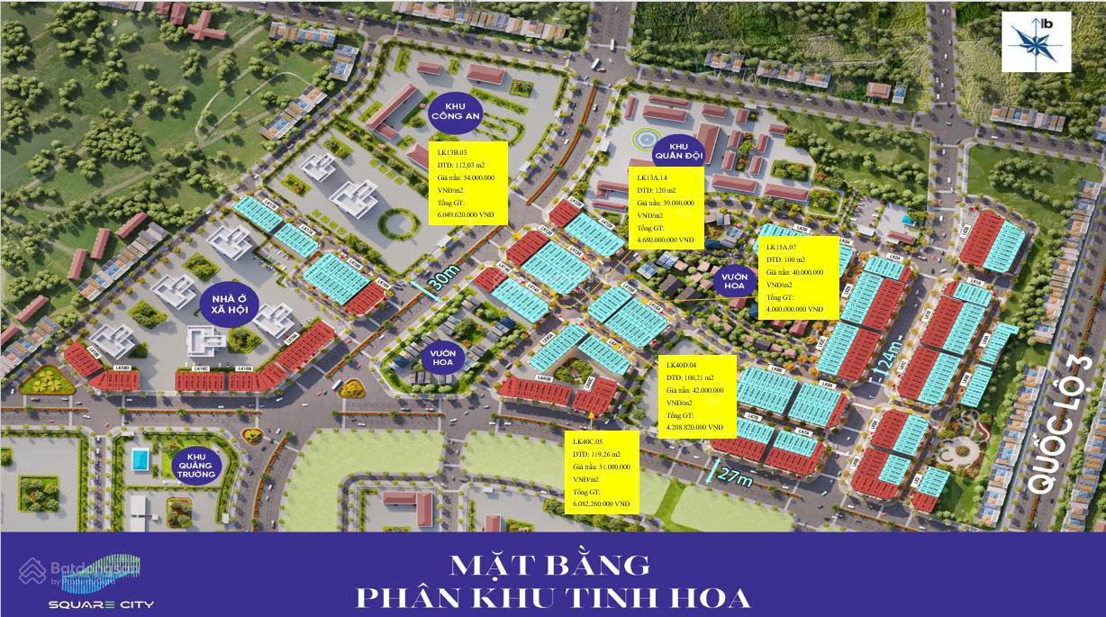 Đất nền Square City Vạn Xuân 100m² giá 3.88 tỷ - Cơ hội đầu tư hấp dẫn!
