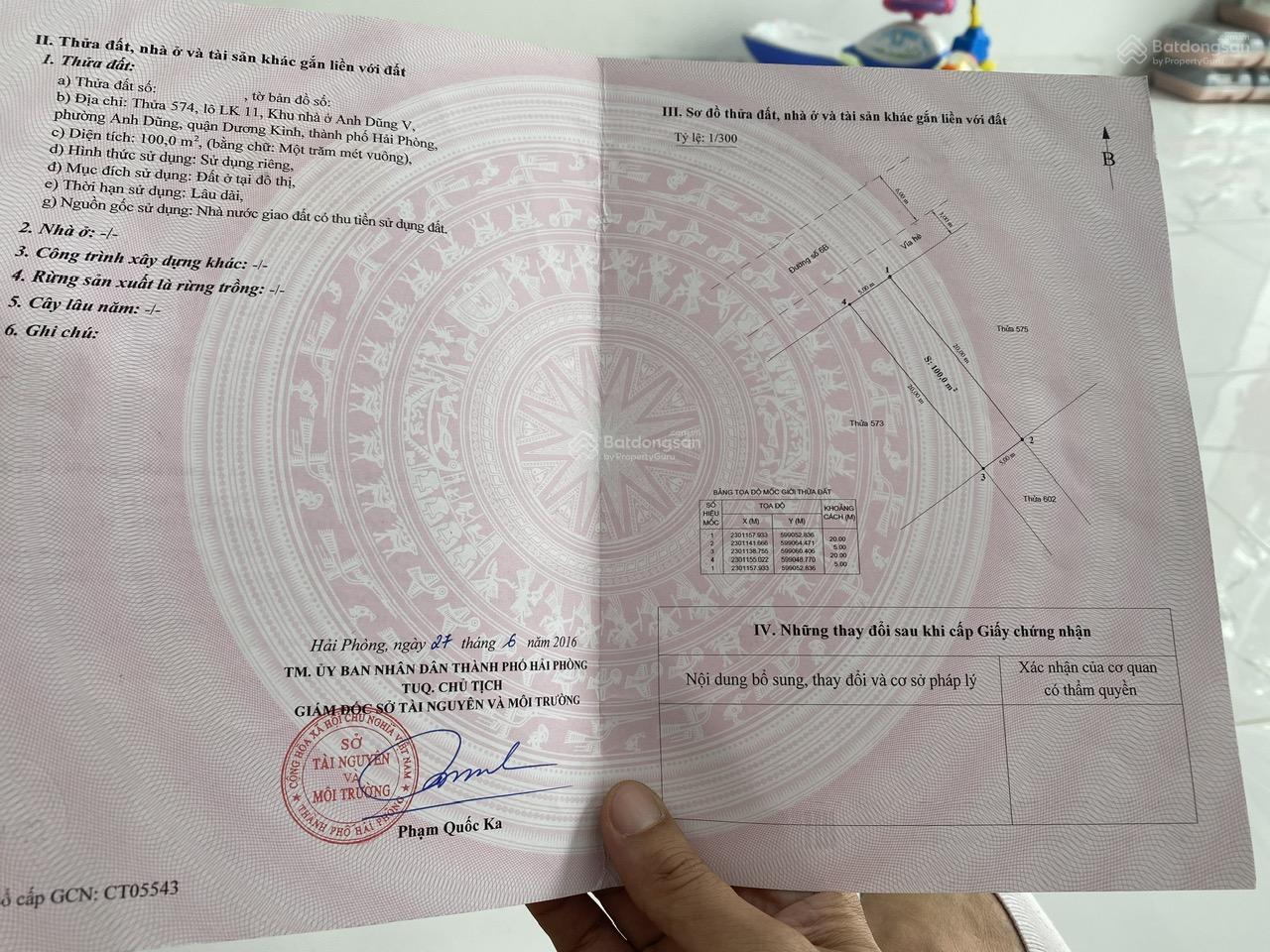 Lô đất liền kề 100m² KĐT Anh Dũng 5 giá 1.95 tỷ - Cơ hội vàng đầu tư!