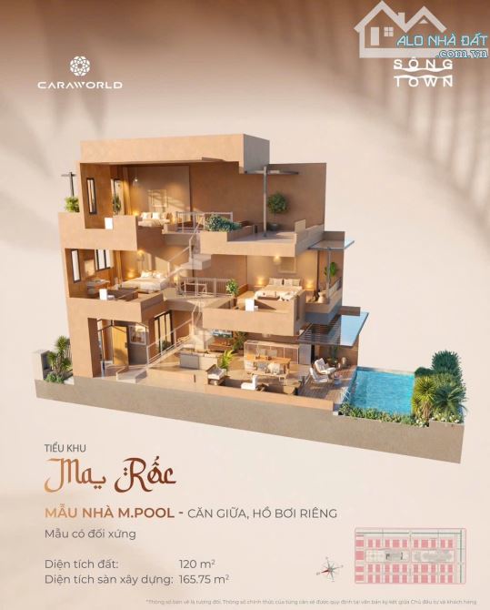 Townhouse 120m² giá 6 tỷ tại CaraWorld Cam Ranh - Đầu tư sinh lời cao!
