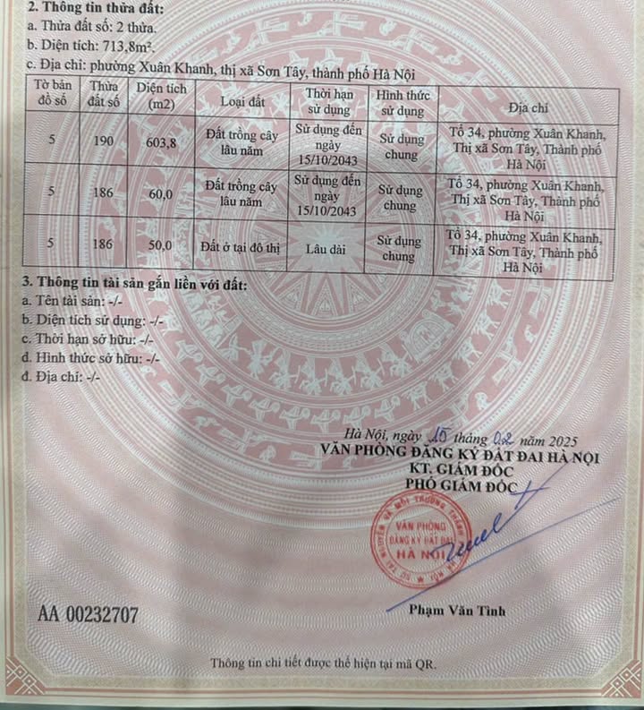 Đất ở đô thị Xuân Khanh 110m² giá 1 tỷ - Cơ hội đầu tư tuyệt vời!