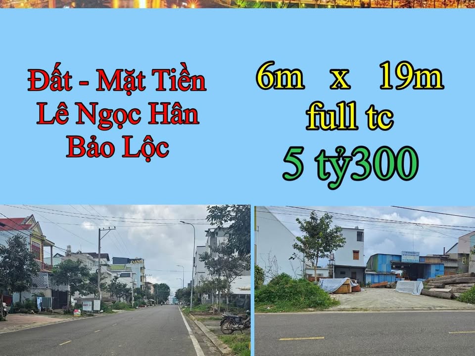 Đất mặt tiền Lê Ngọc Hân, Bảo Lộc 114m² giá 5.3 tỷ - Cơ hội đầu tư hiếm có!