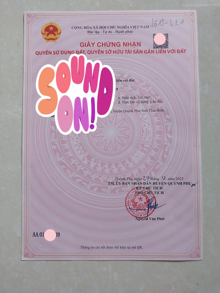 Đất dự án Quỳnh Hội, Quỳnh Phụ, Thái Bình 102m² giá 2.2 tỷ - Cơ hội đầu tư lý tưởng!