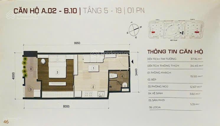 Căn hộ 1 phòng ngủ tại Cara River Park Cần Thơ 37m² giá chỉ 1.7 tỷ - View tuyệt đẹp!