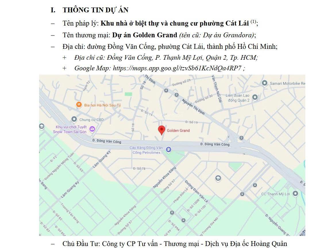 Chuyển nhượng dự án chung cư Golden Grand Thạnh Mỹ Lợi, Q2 1879m² giá 700 tỷ - Cơ hội đầu tư hấp dẫn!