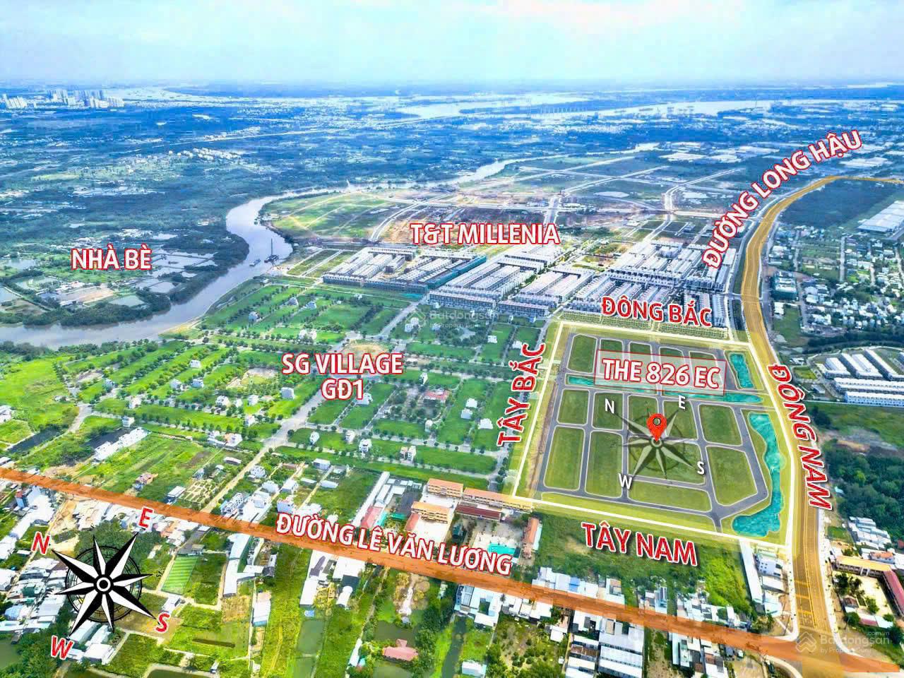 Đất nền sổ đỏ The 826 EC Long Hậu 80m² giá 2.6 tỷ - Hỗ trợ lãi suất 0%