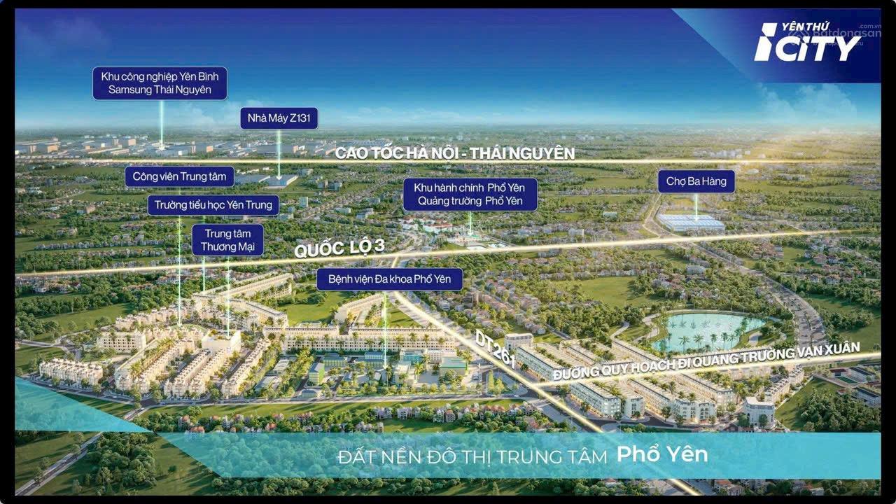 Đất nền dự án Yên Thứ I City, Phổ Yên, 100m² giá 24 triệu - Cơ hội đầu tư hấp dẫn!