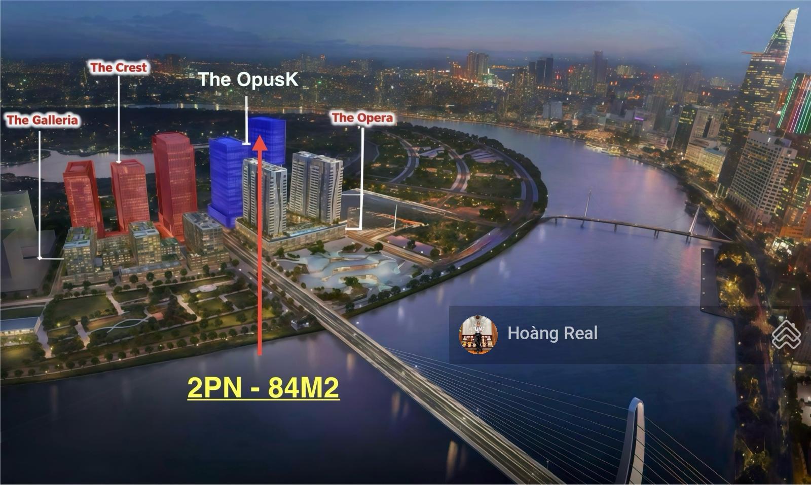 Căn hộ 2PN The OpusK Residence 84m² giá 22,7 tỷ - Tầm view ôm trọn Quận 1!