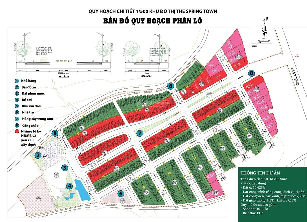 Đất liền kề KĐT The Spring Town Hòa Bình 93.5m² giá 2.431 tỷ - Sổ đỏ chính chủ, vị trí đắc địa!