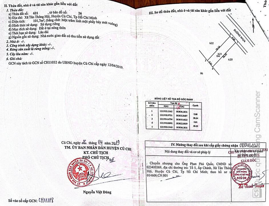 Đất nền 105m² tại xã Hậu, Củ Chi - Giá chỉ 1.8 tỷ, xây dựng tự do!