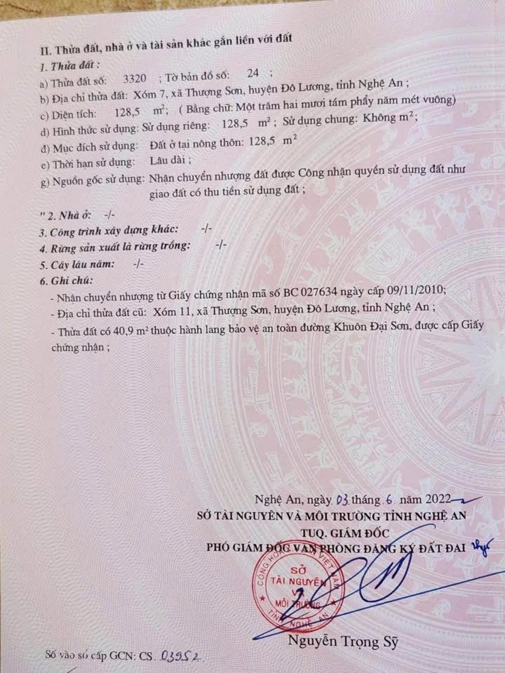 Đất mặt đường chính khuôn trù đại Đô Lương 189m² giá 2 tỷ - Lô góc 2 mặt tiền hấp dẫn!