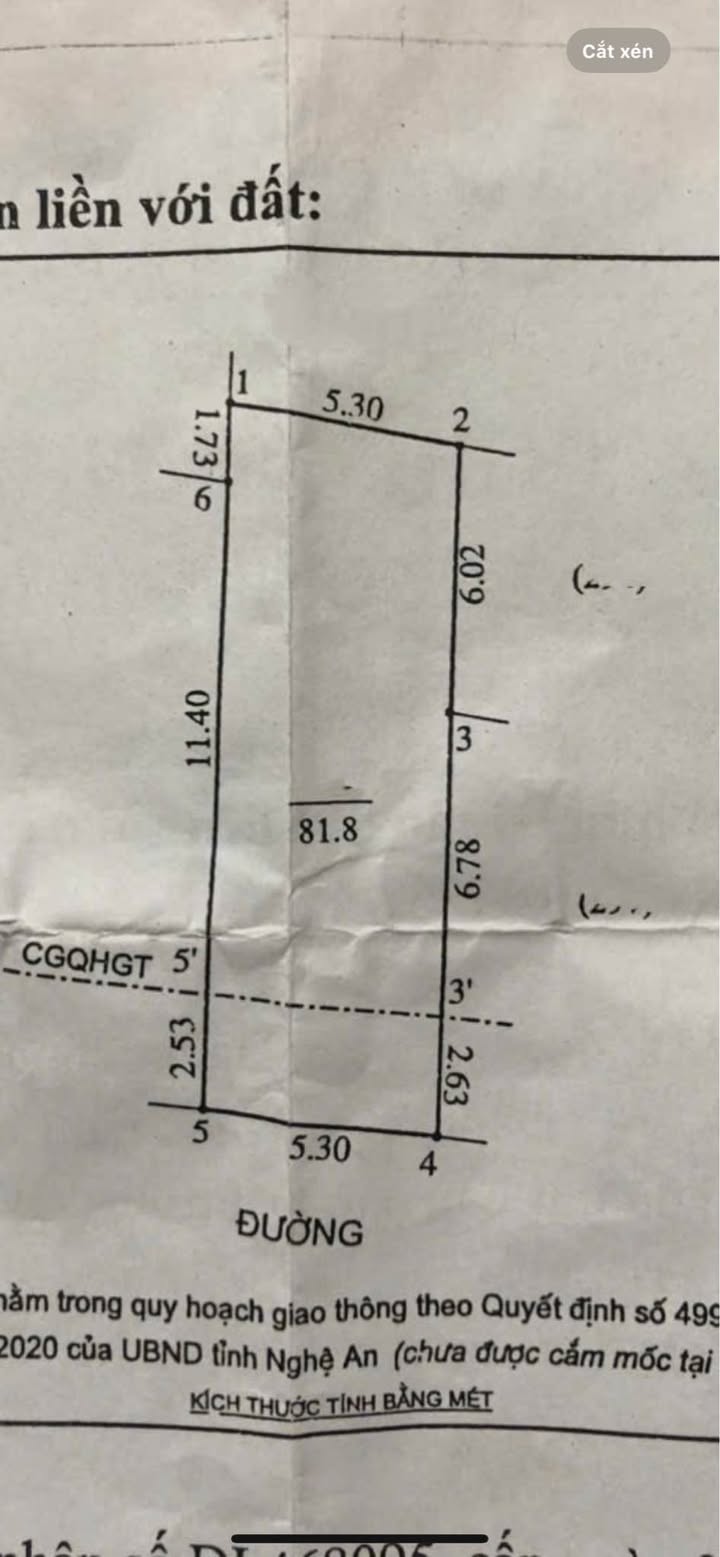 Đất nền Khối 12 - Phường Bến Thủy - 81.8m² giá chỉ 3.25 tỷ - Đường rộng ô tô tránh nhau!