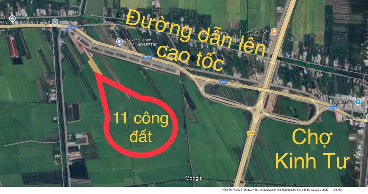 Đất nền 11 công tại Xã Nguyễn Văn Thảnh, Vĩnh Long - Giá chỉ 3.6 tỷ, đầu tư sinh lời!