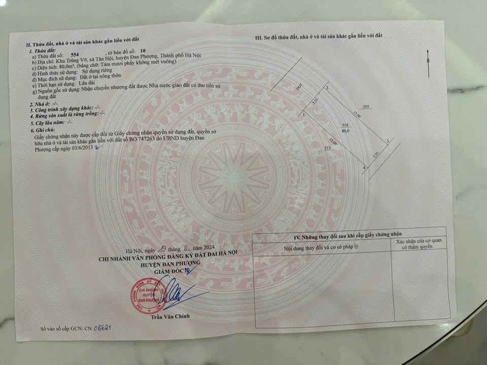 Đất nền Tân Hội, Đan Phượng 80m² giá 12.32 tỷ - Cơ hội đầu tư không thể bỏ lỡ!