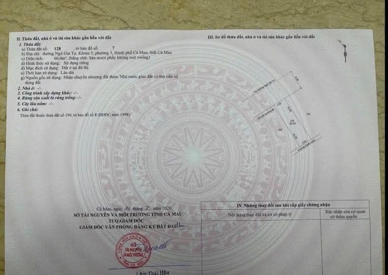 Đất nền mặt tiền đường Ngô Gia Tự, Cà Mau 60m² chỉ 2 tỷ - Cơ hội đầu tư tuyệt vời!