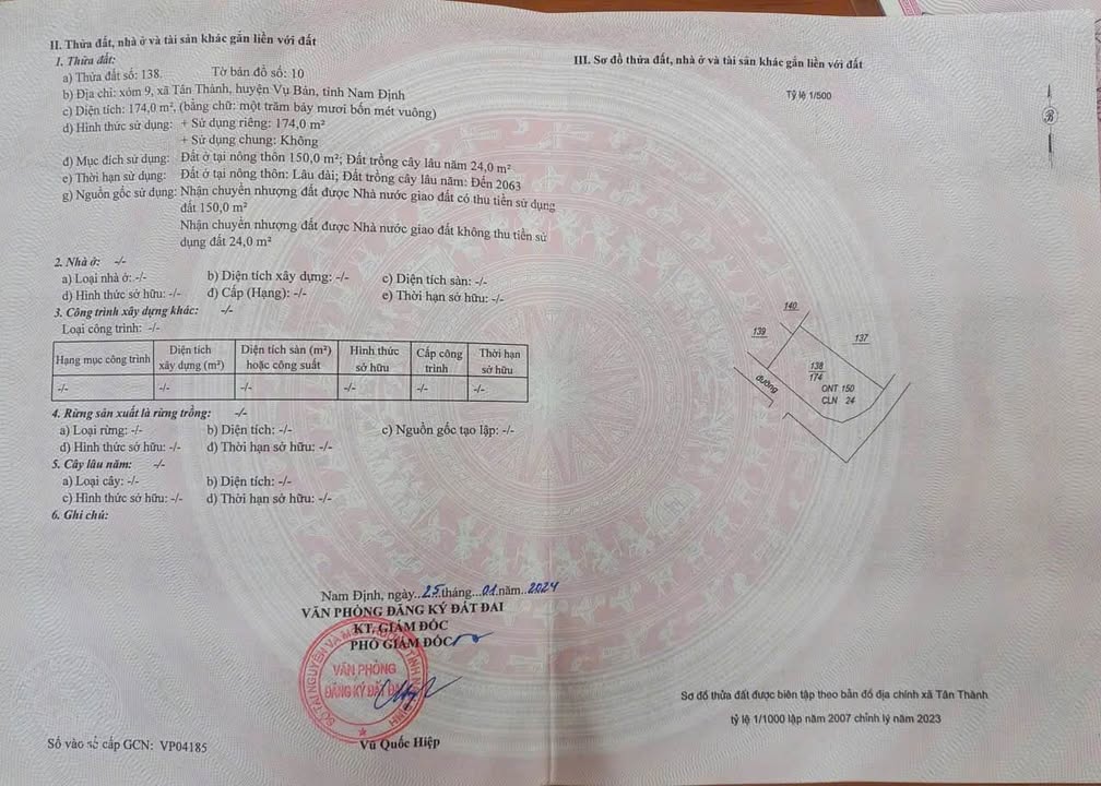 Đất lô góc Tân Thành, Vụ Bản 174m² giá 1.586 tỷ - Ô tô đỗ cửa, ra lộc ngay!