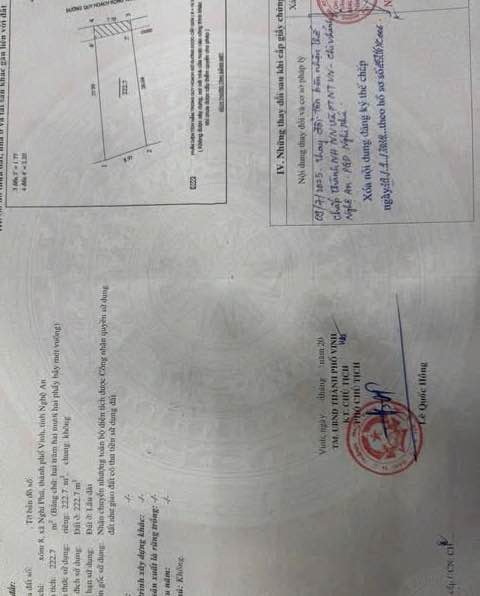 Bán đất Xóm 8 - Nghi Phú 222m² giá 7.35 tỷ - Gần trung tâm thành phố!