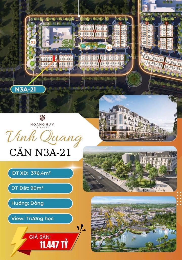 Shophouse góc N3A-21 đường Đỗ Mười, Hải Phòng 90m² giá 11.447 tỷ - Đầu tư sinh lời bền vững!