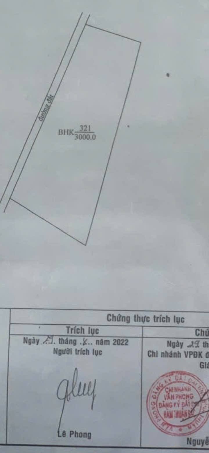 Đất nông nghiệp 3000m² tại xã Hàm Liêm - Giá 1 tỷ thương lượng