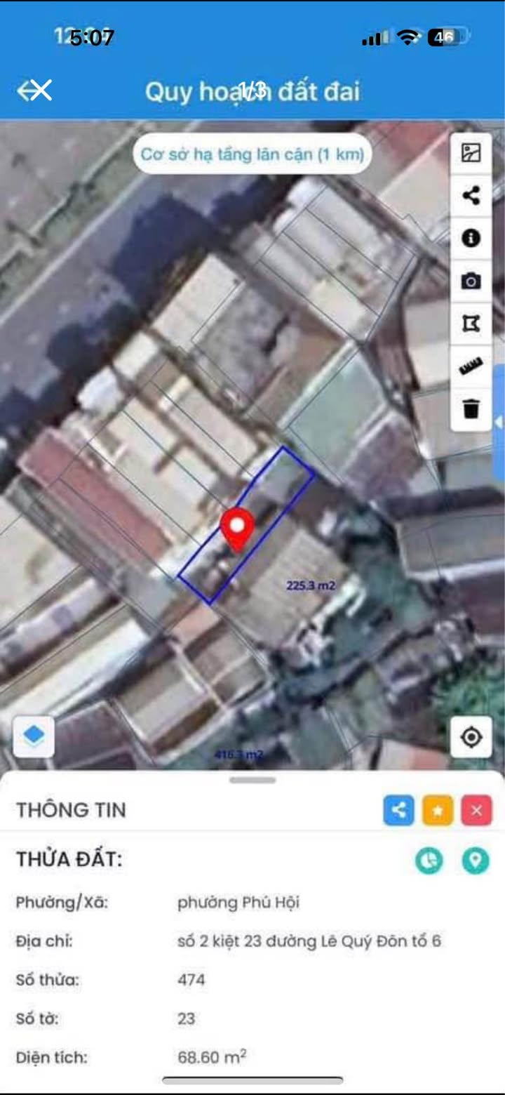 Đất kiệt Lê Quý Đôn, Huế 69m² giá 2.7 tỷ - Vị trí kinh doanh lý tưởng!