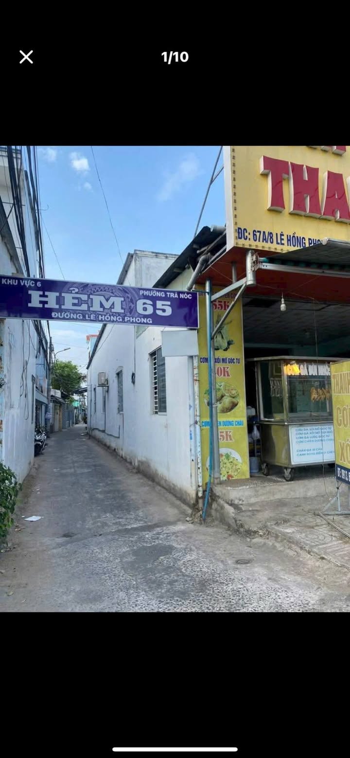 Bán đất nền hẻm 65 đường Lê Hồng Phong, Trà Nóc, 44m² chỉ 300 triệu - Cơ hội đầu tư tuyệt vời!