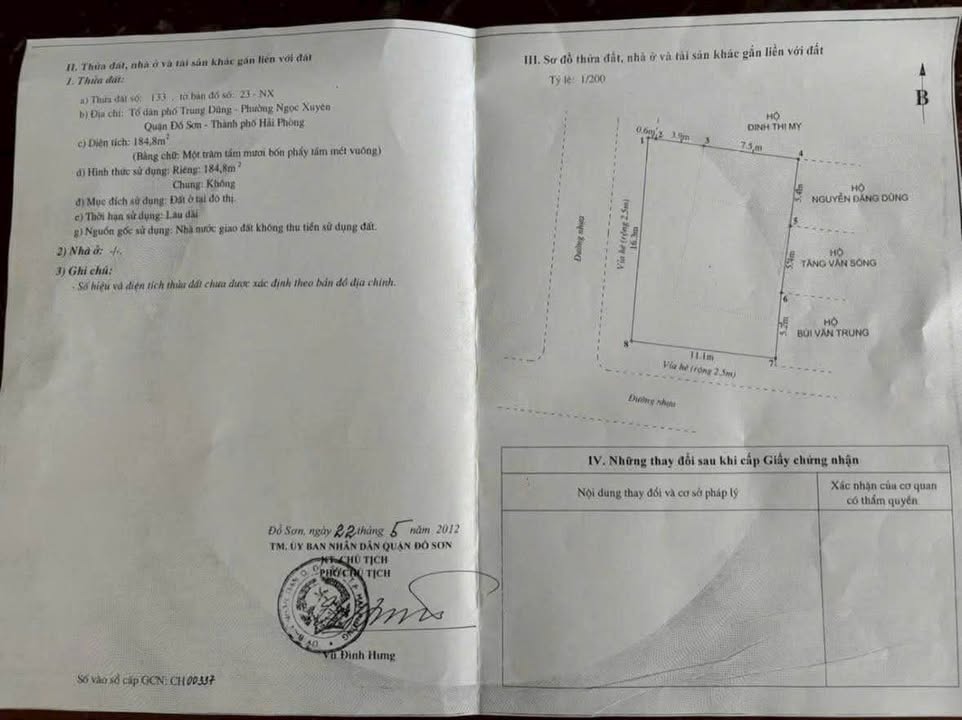 Bán đất lô góc biệt thự Ngọc Xuyên Đồ Sơn 184m² giá chỉ 5.544 tỷ - Đầu tư sinh lời ngay!