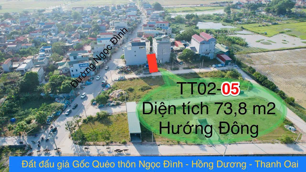 Đất đấu giá Hồng Dương, Thanh Oai 73.8m² giá chỉ 7x triệu - Cơ hội đầu tư hiếm có!