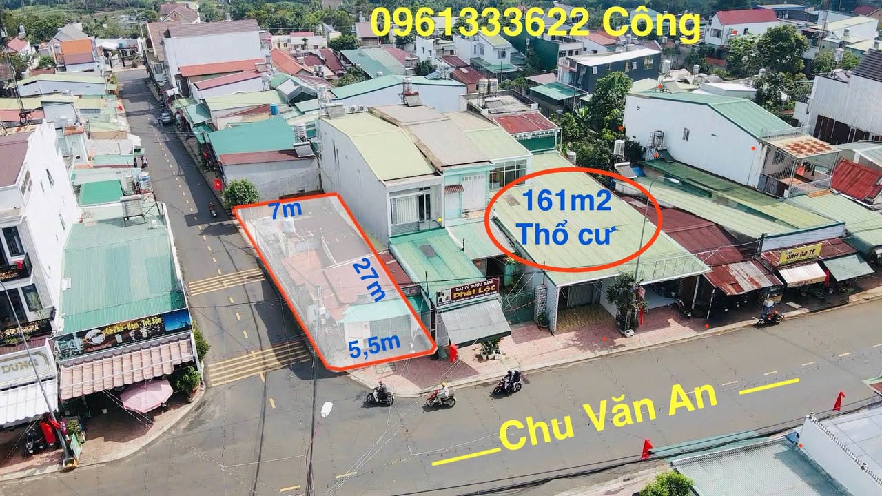 Đất nền lô góc đường Chu Văn An, Bảo Lộc 161m² giá 7.6 tỷ - Cơ hội đầu tư hiếm có!